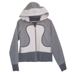 LULULEMON Hoodie Remix Vintage Full Zip Fleece Sweatshirt Logo Two Tone Size S/M